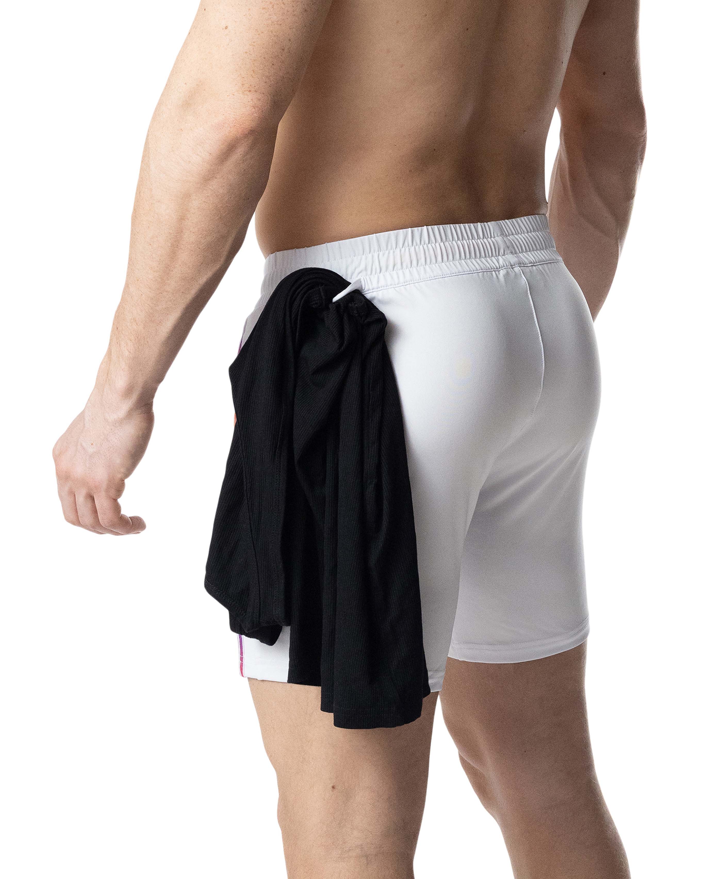 Aura Pride Rugby Short - White/Multi - Image 4