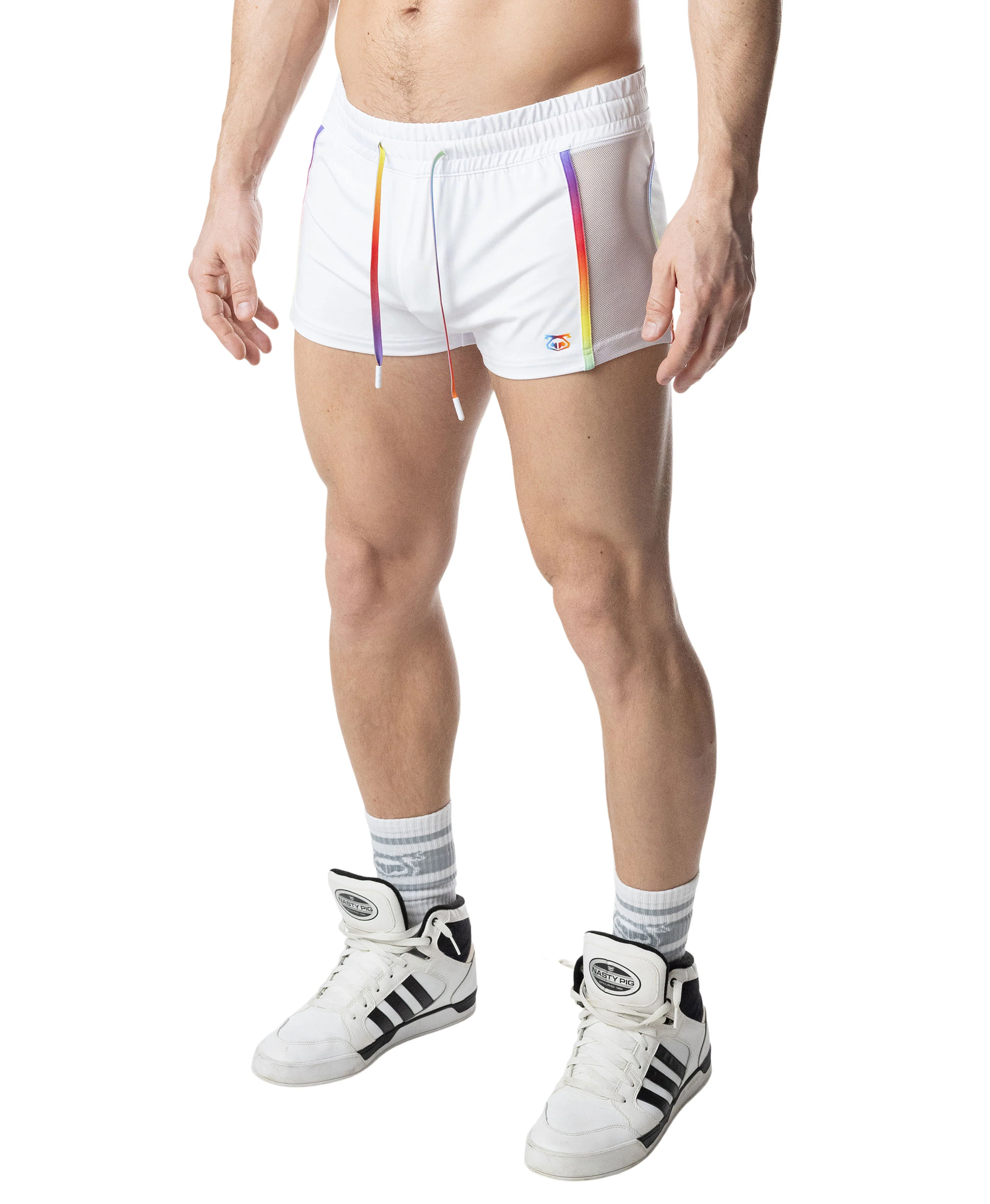 Aura Pride Trunk Short - White/Multi - Image 4