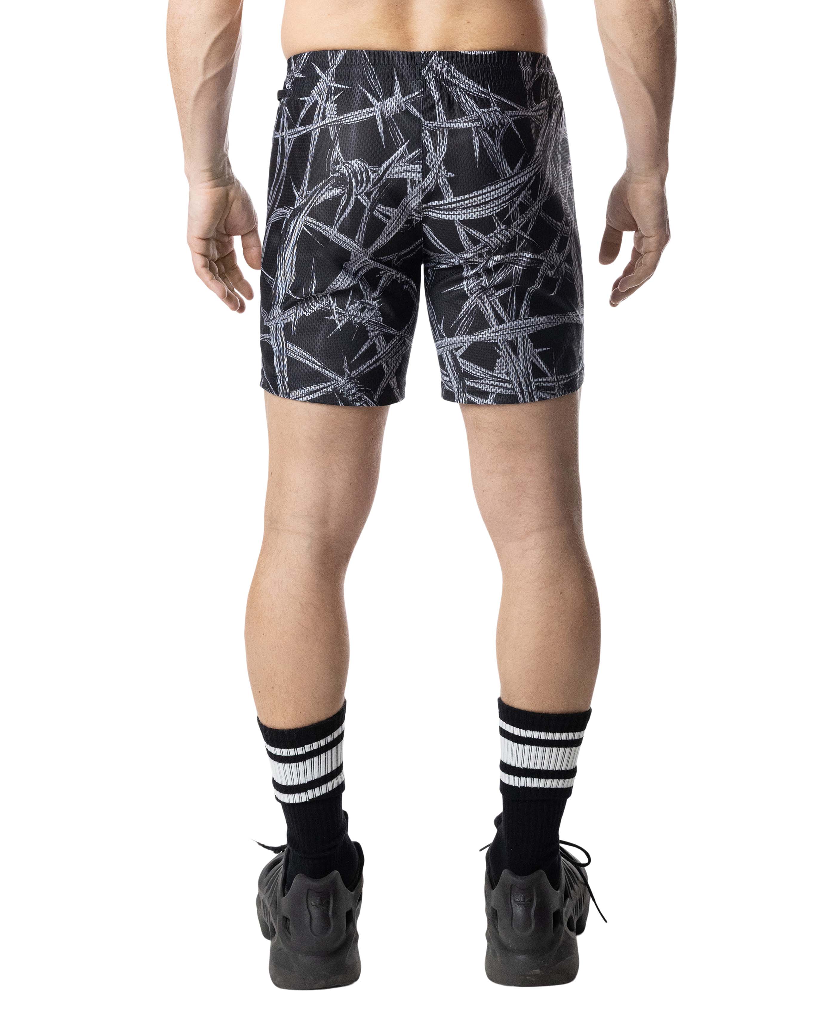 Barbed Wire Rugby Short - Black - Image 3