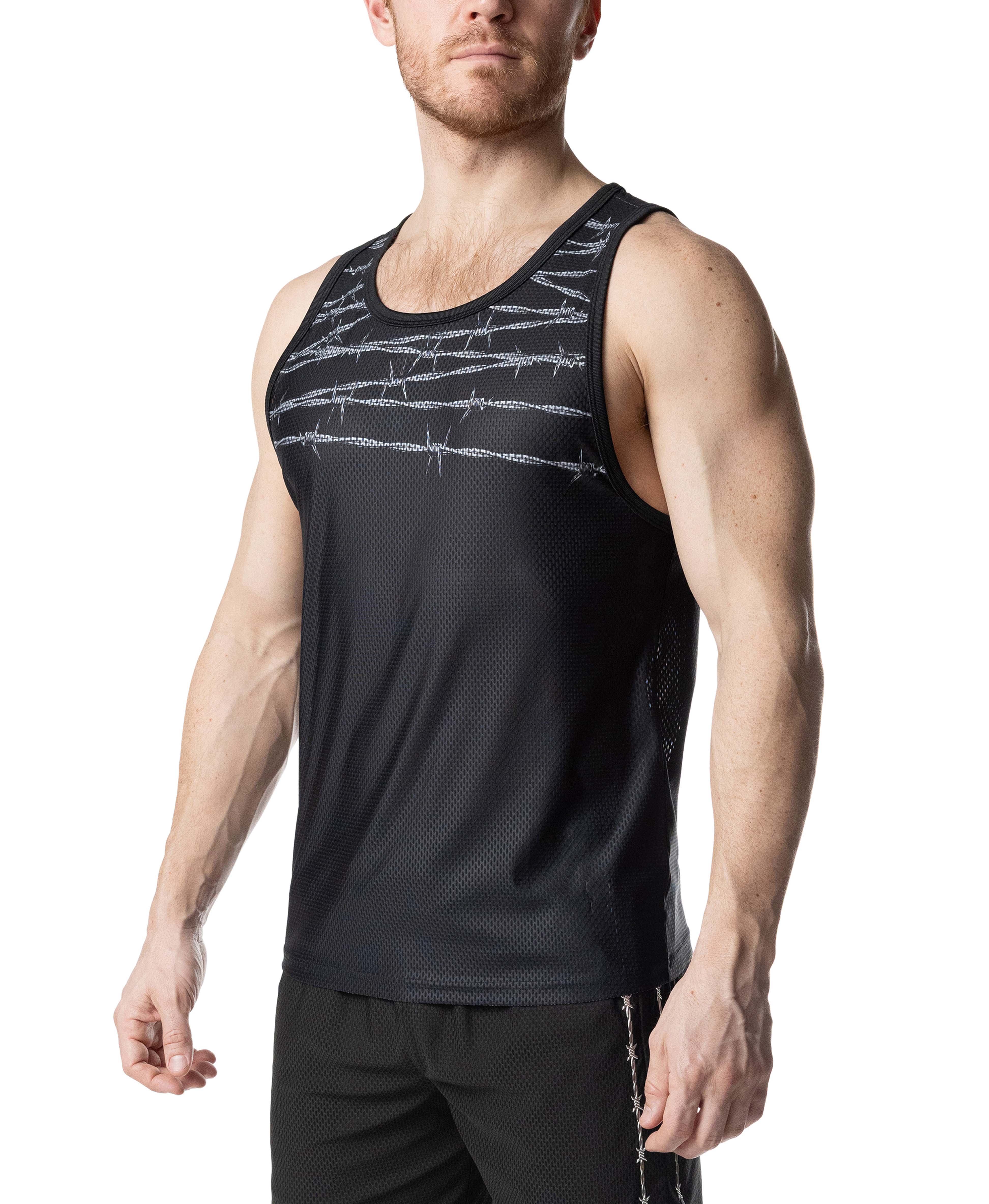 Barbed Wire Tank Top - Black - Image 3