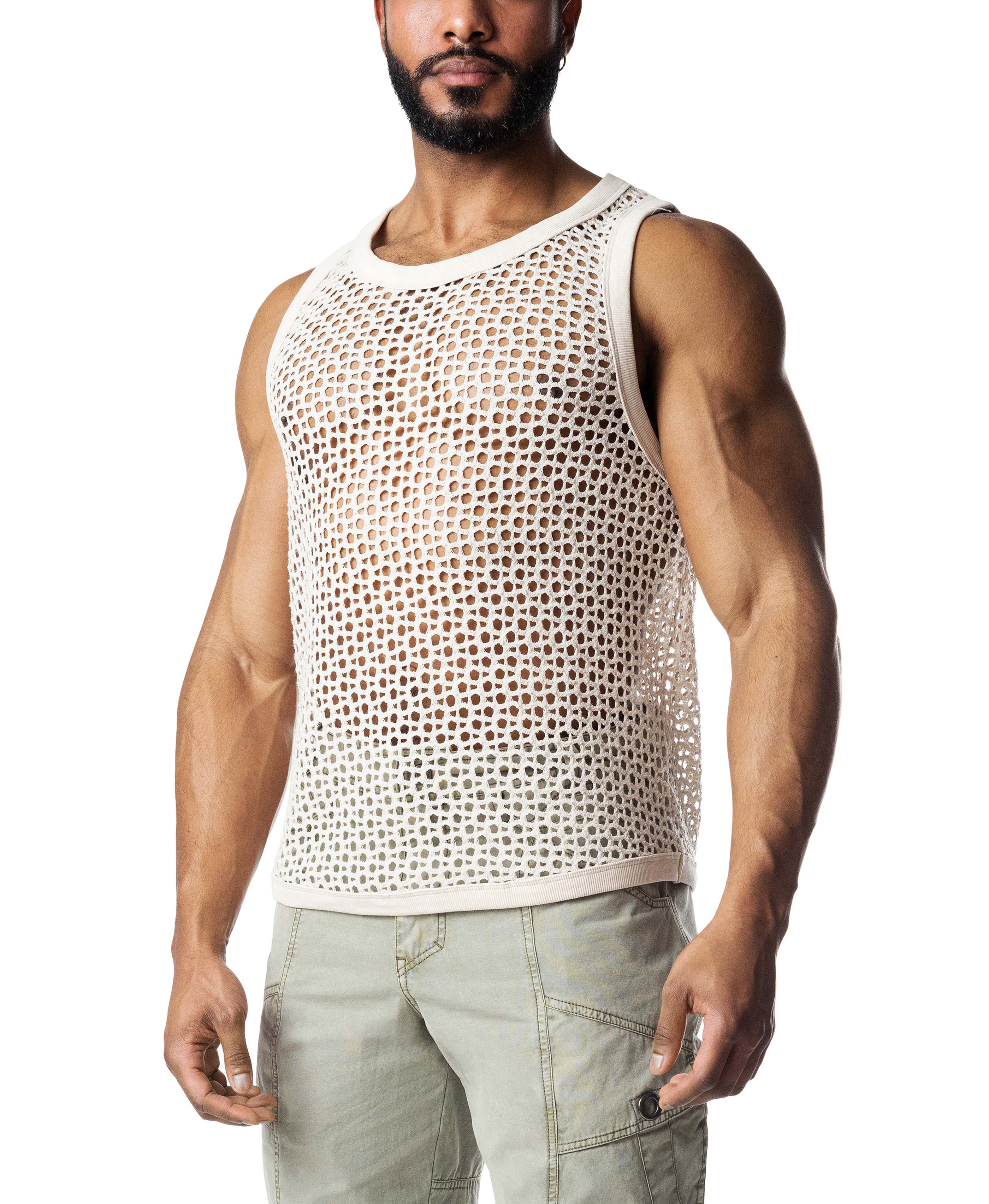 Bare Knit Tank Top - Cream - Image 2