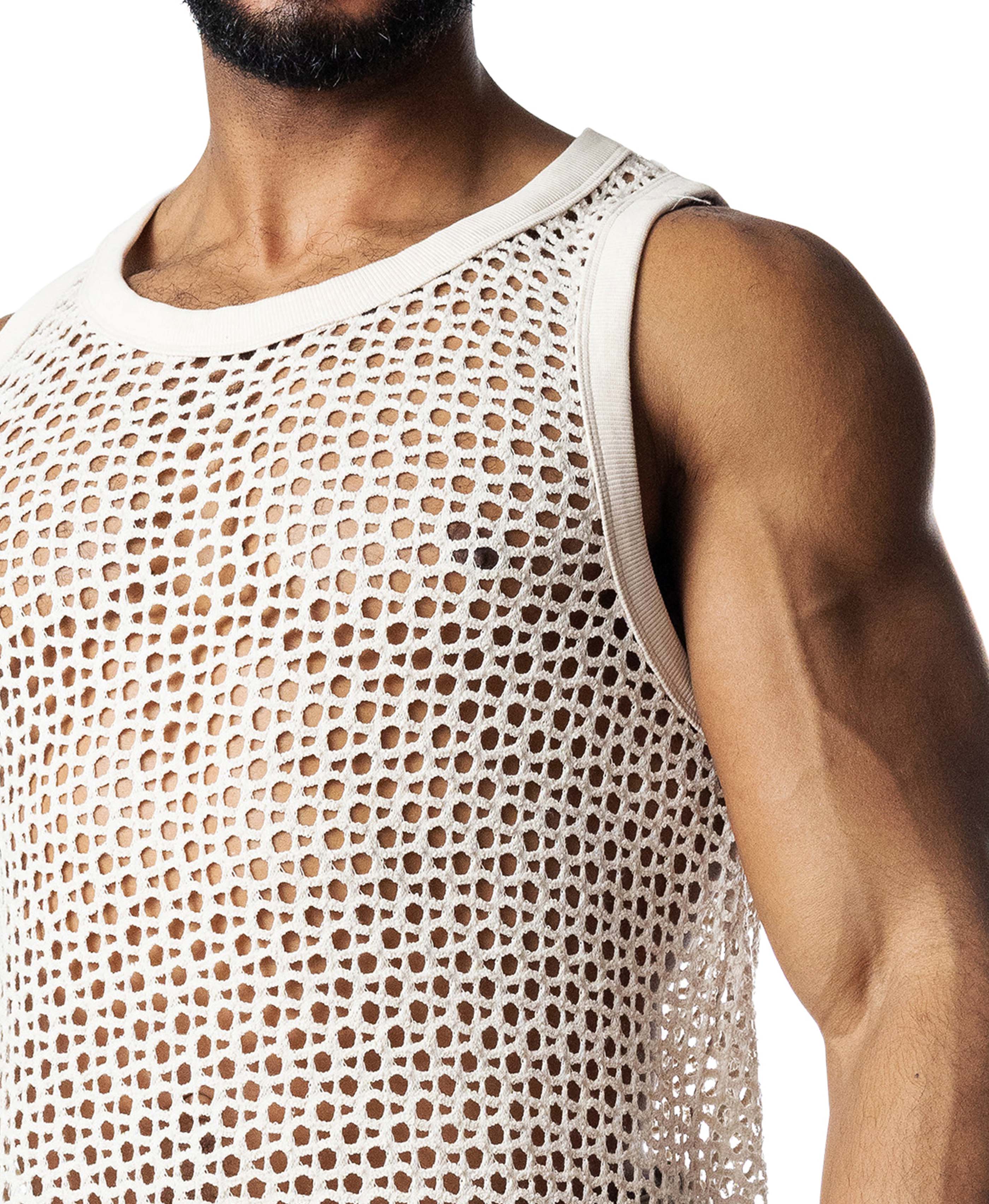 Bare Knit Tank Top - Cream - Image 4
