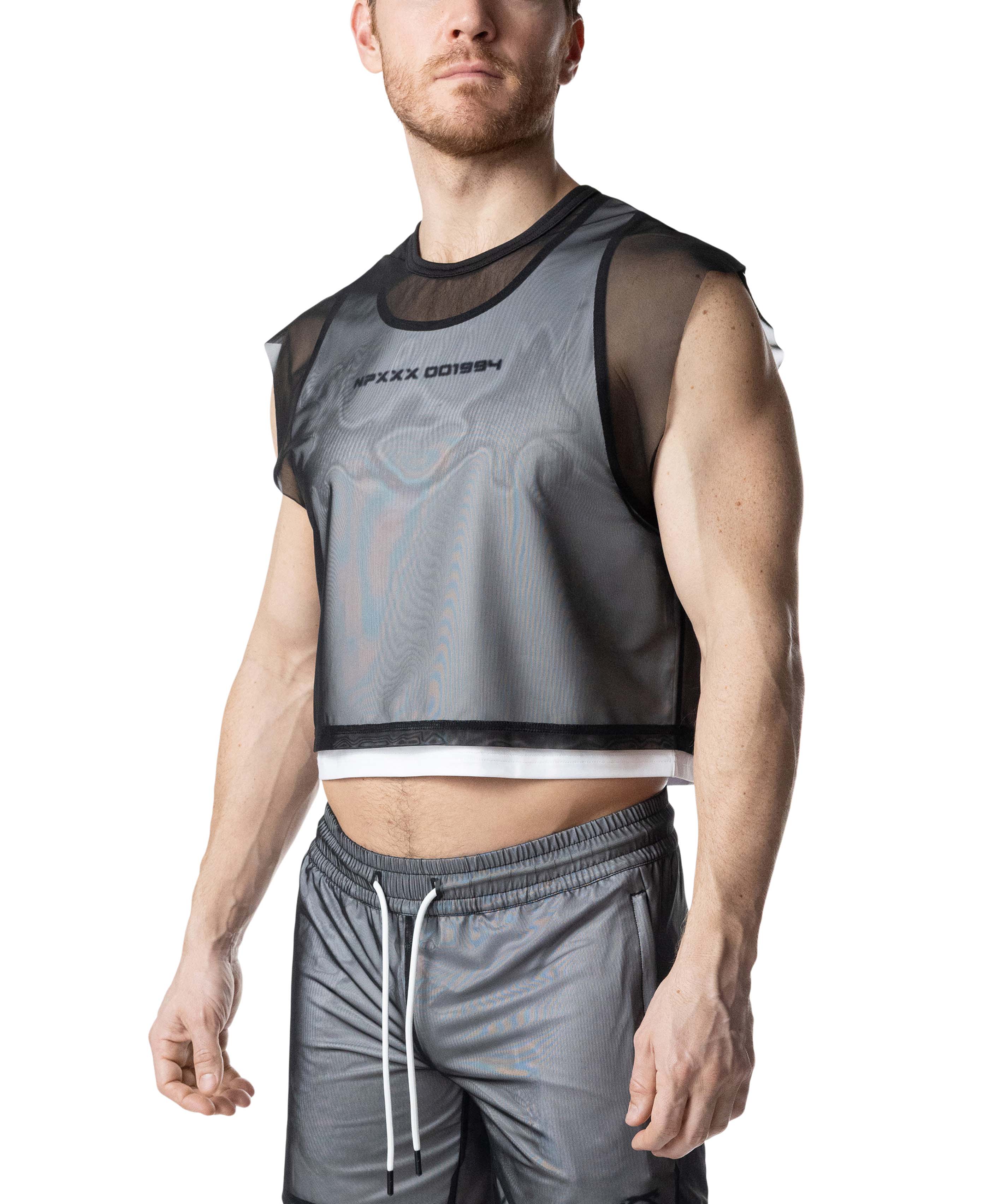 Blur Crop Top - Black/White - Image 3