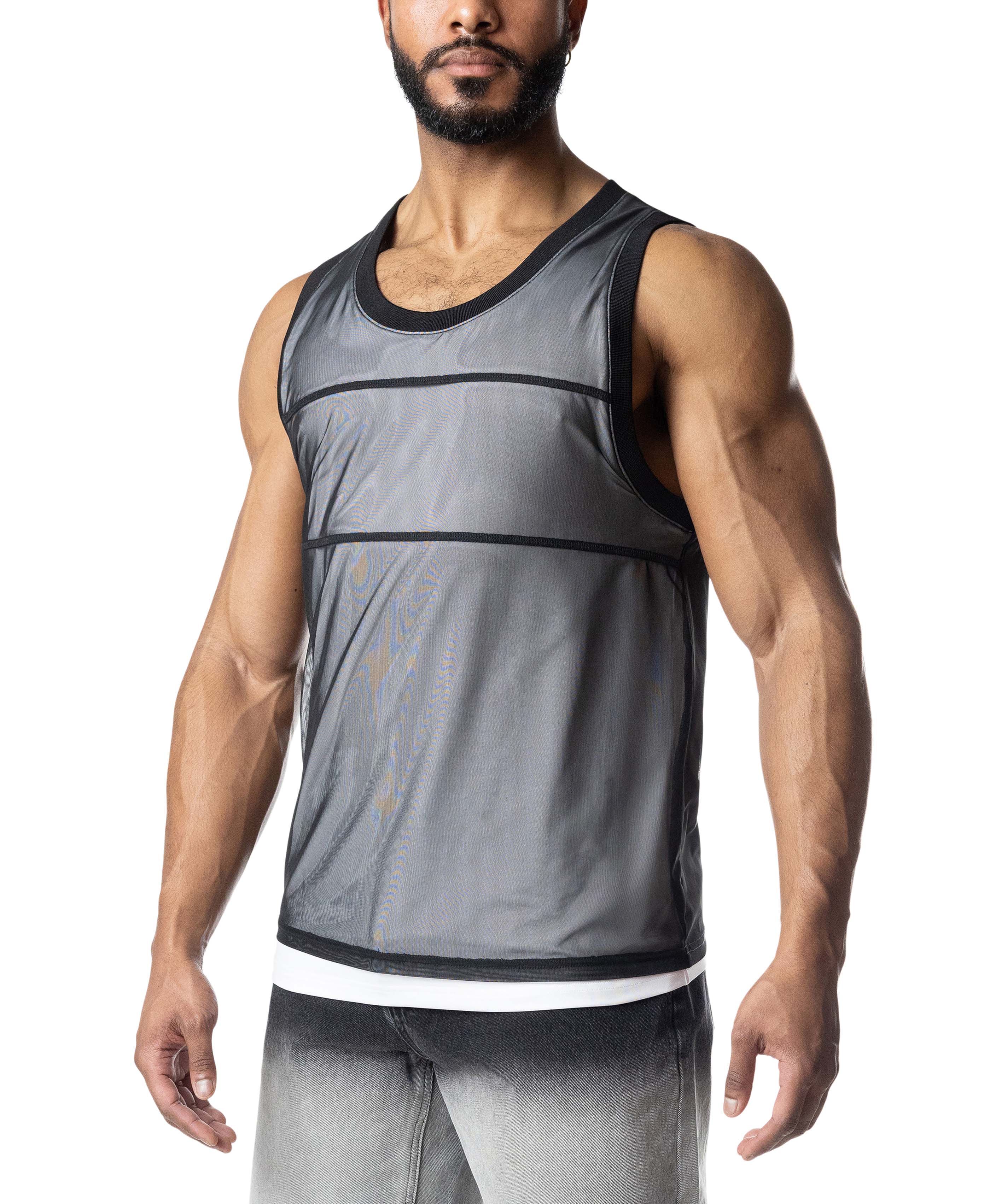 Blur Tank Top - Black/White - Image 3