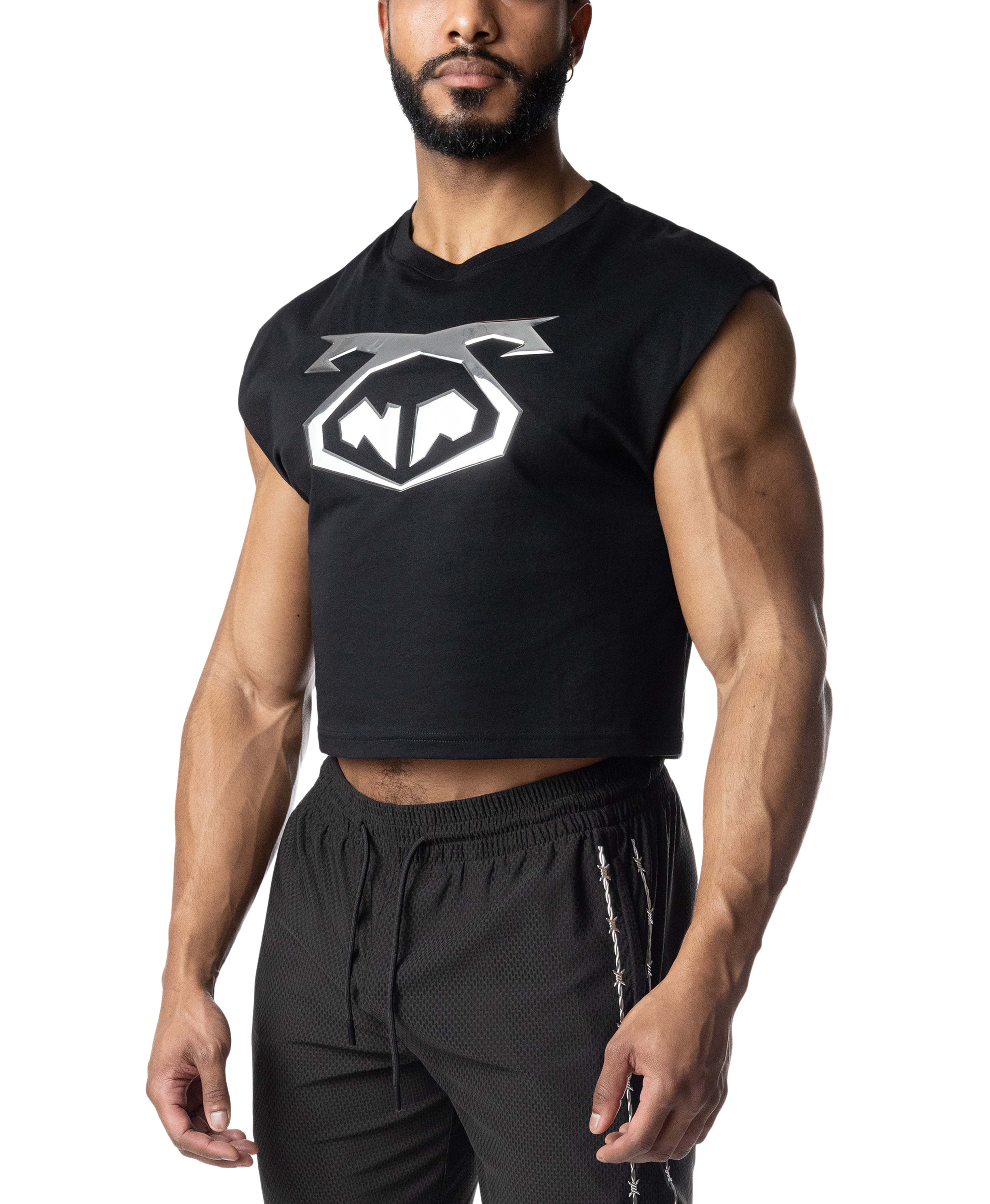 Chrome Crop Top - Black - Image 3