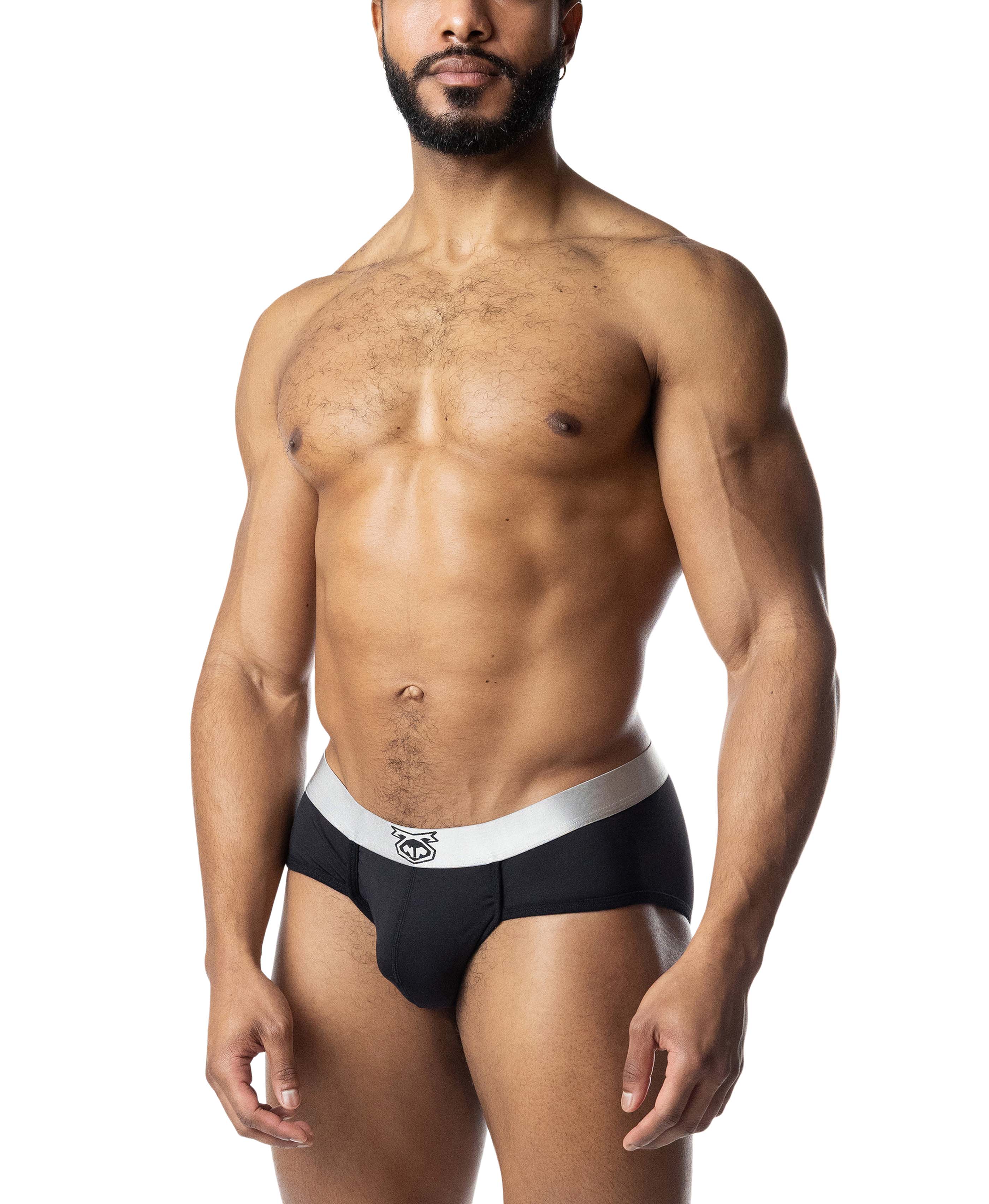 Chromium U-Front Brief - Chrome/Black - Image 3