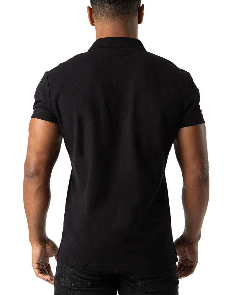 Core Polo Shirt - Black - Image 3