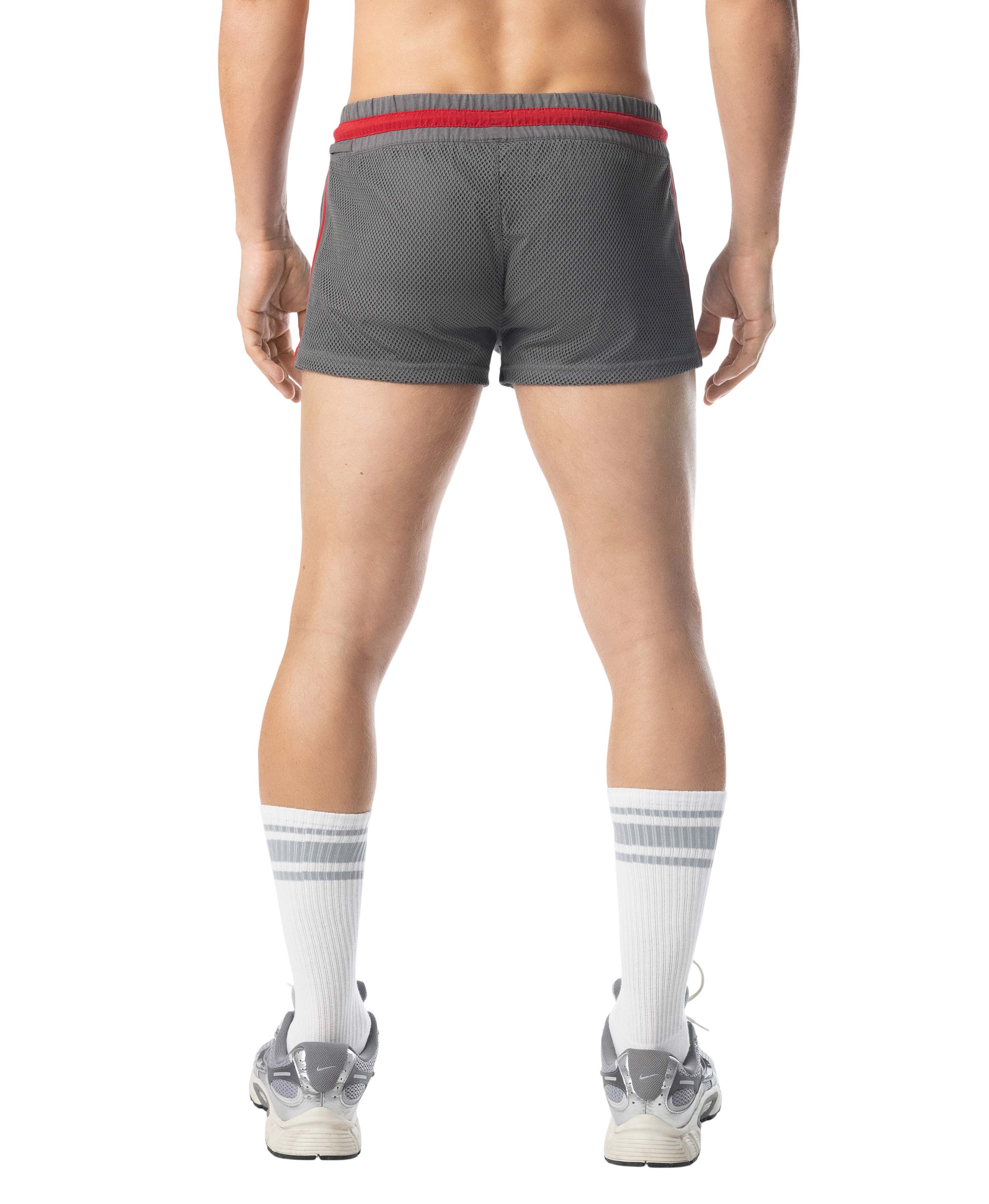 Flex Trunk Short - Charcoal Grey/Red - Image 3