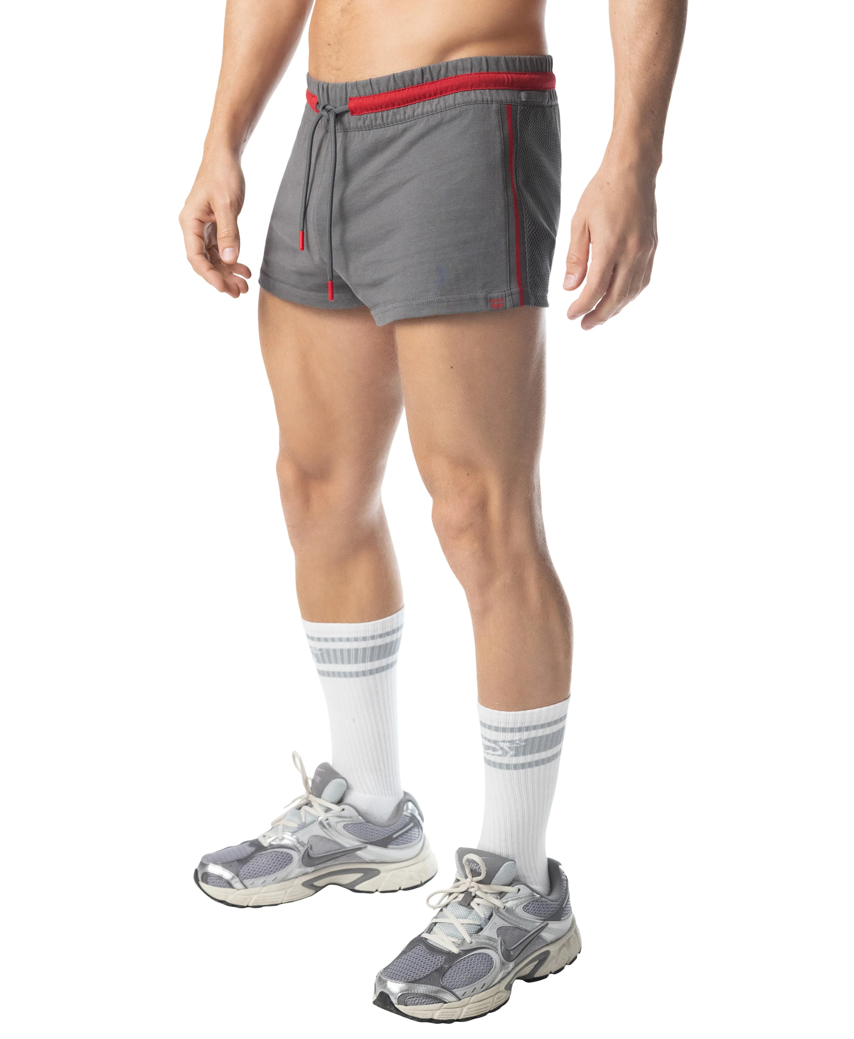 Flex Trunk Short - Charcoal Grey/Red - Image 4