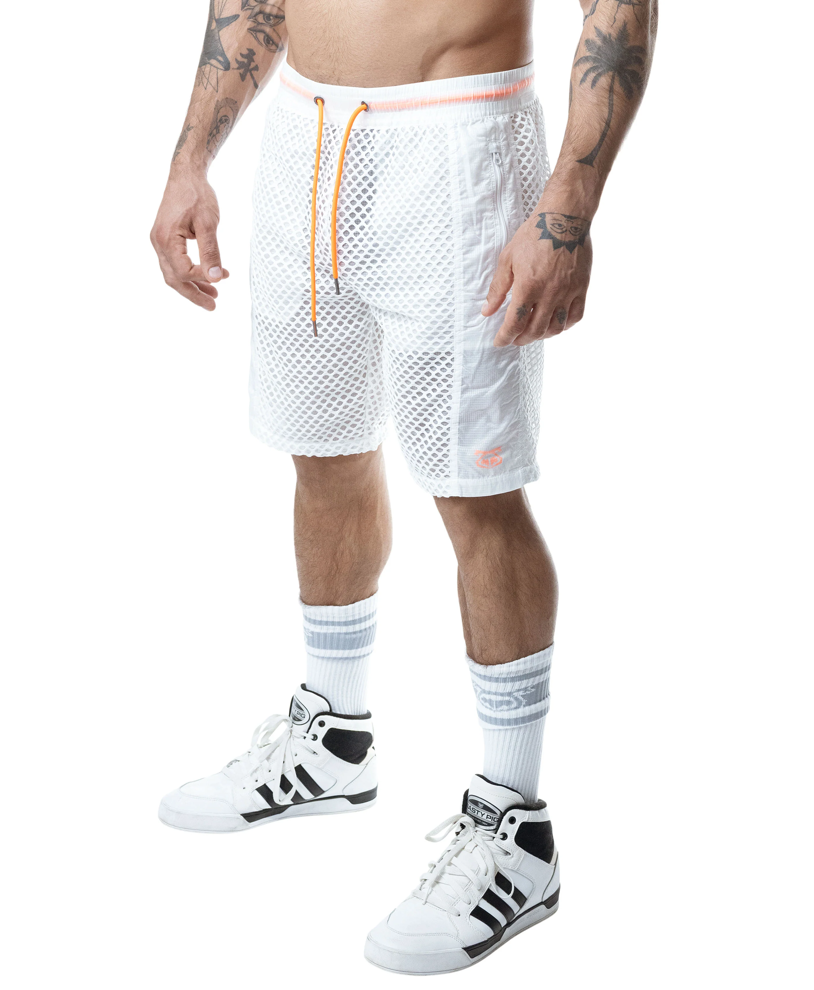 Hyper Classic Short - White/Vibrant Orange - Image 4