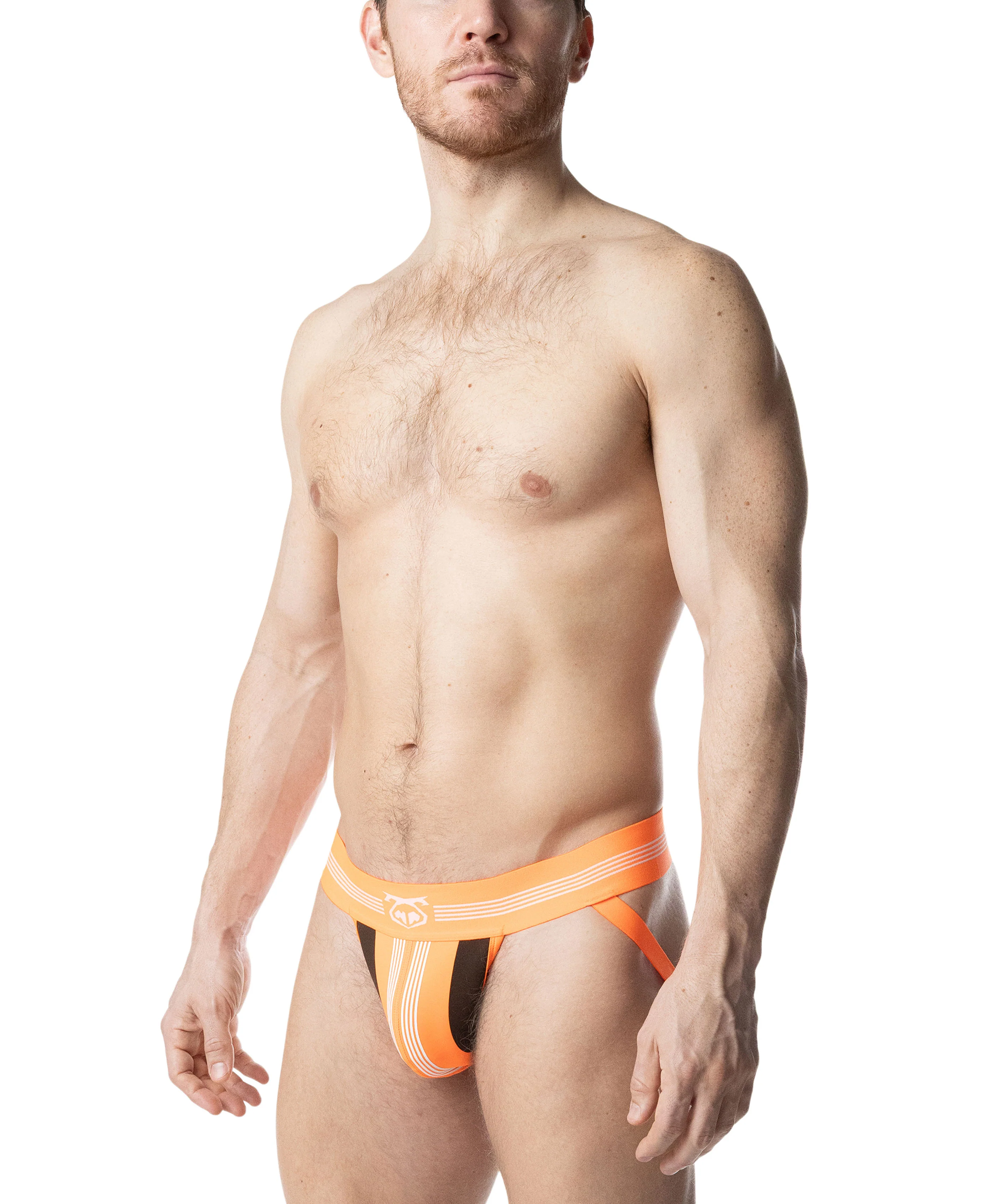 Hyper Jock Strap - Vibrant Orange/White/Black - Image 3