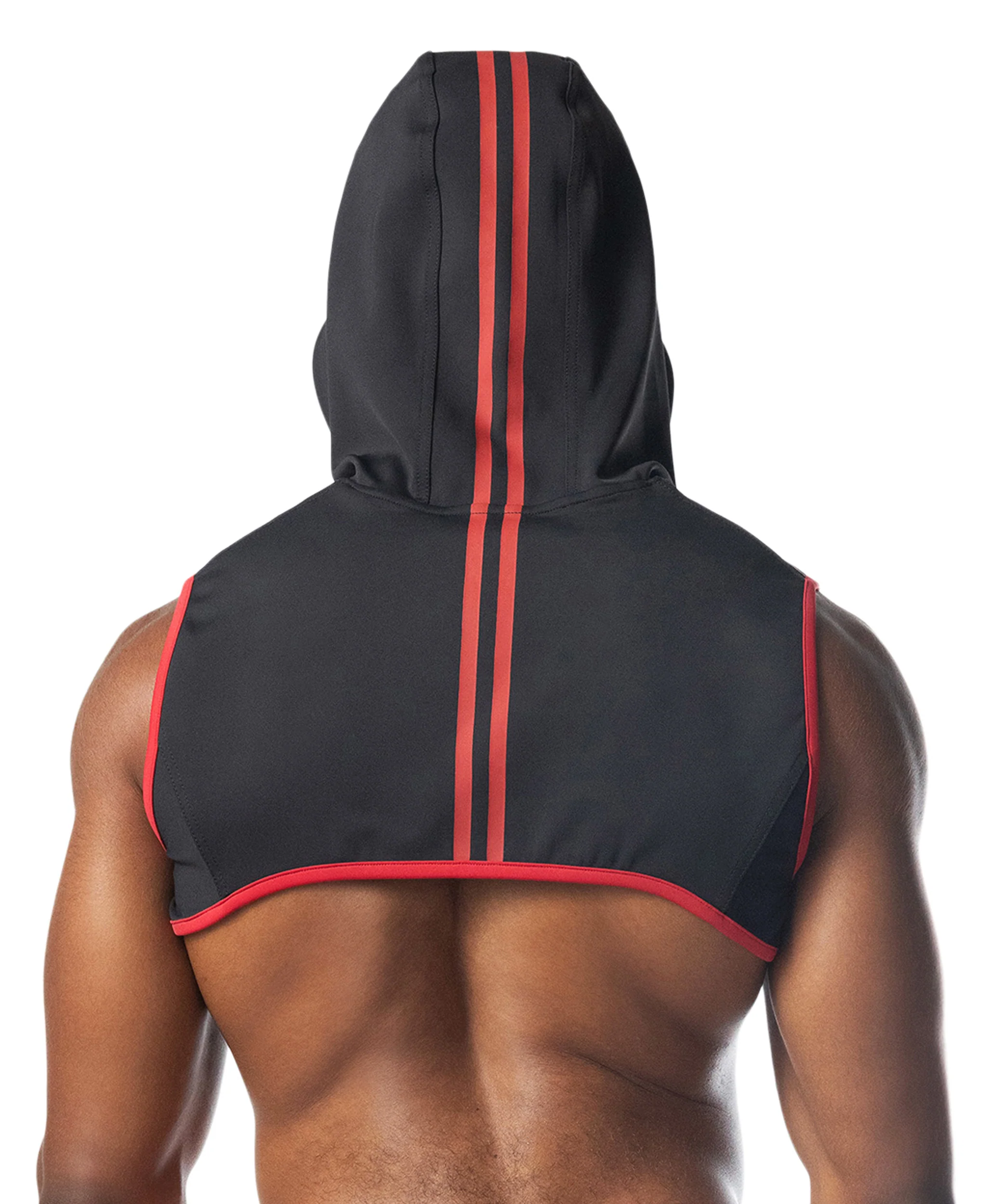 Ignite Cropped Hoodie - Black/Red - Image 3