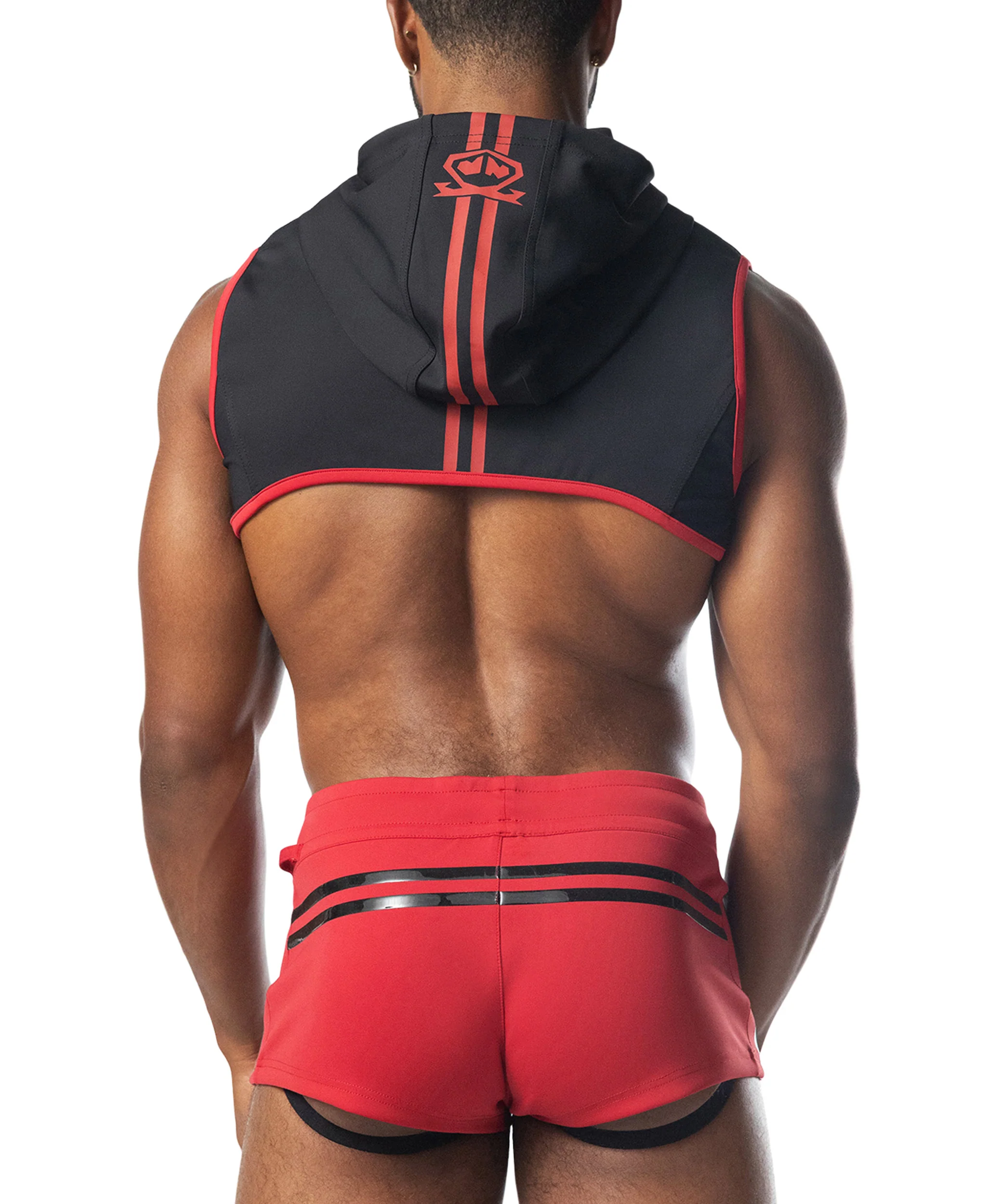 Ignite Cropped Hoodie - Black/Red - Image 5