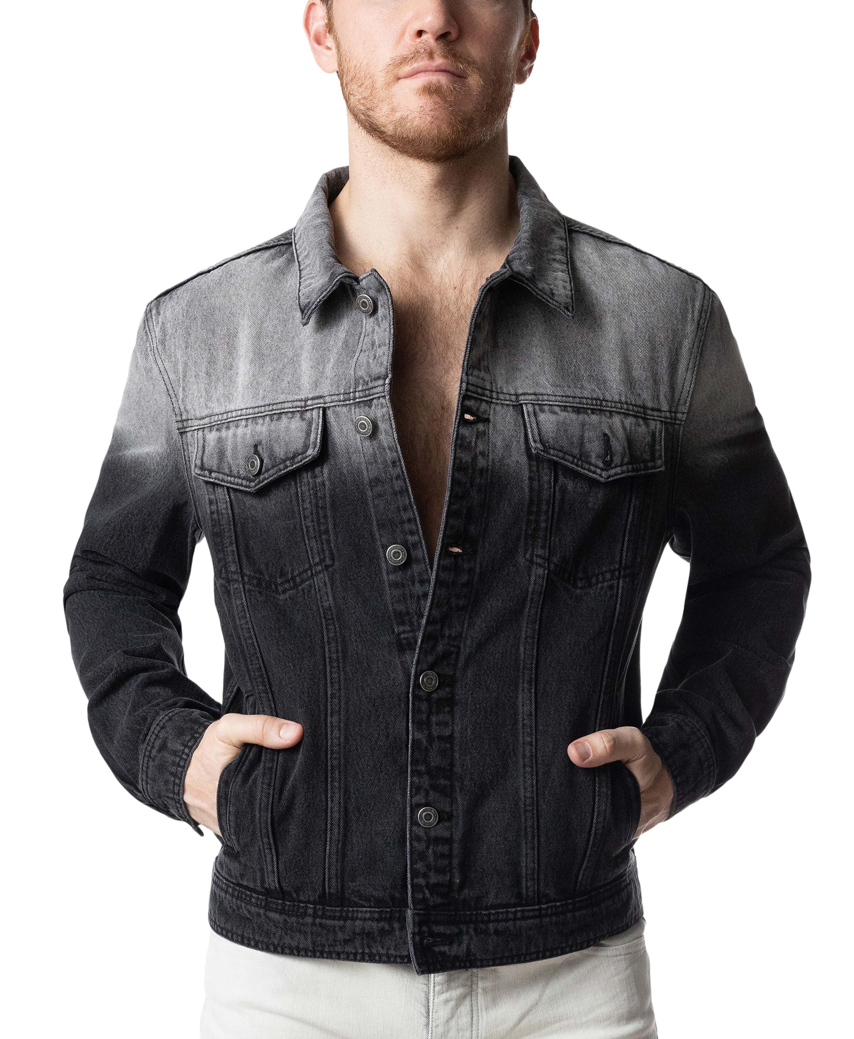 Oxidize Denim Jacket - Black/White - Image 3