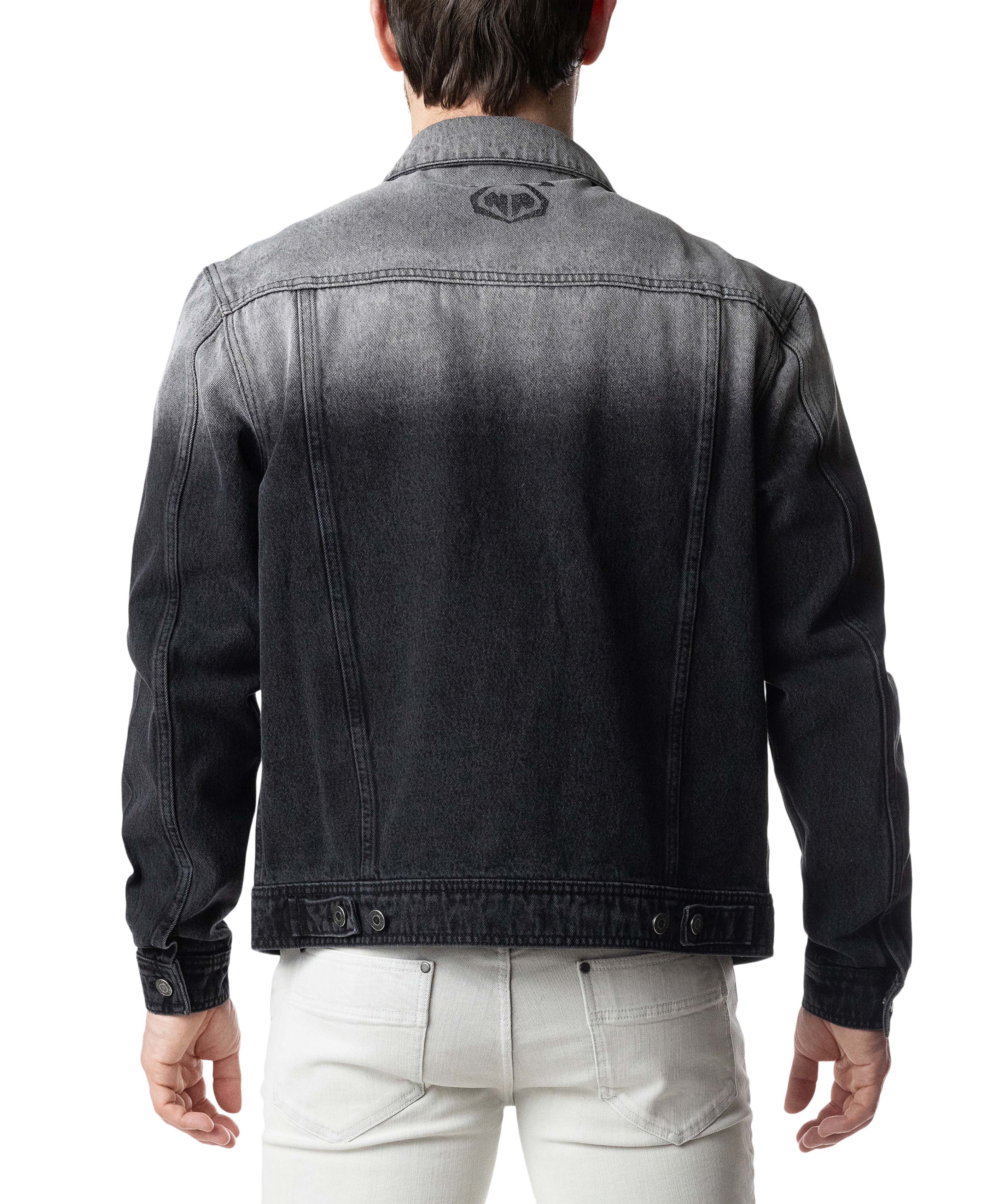 Oxidize Denim Jacket - Black/White - Image 4