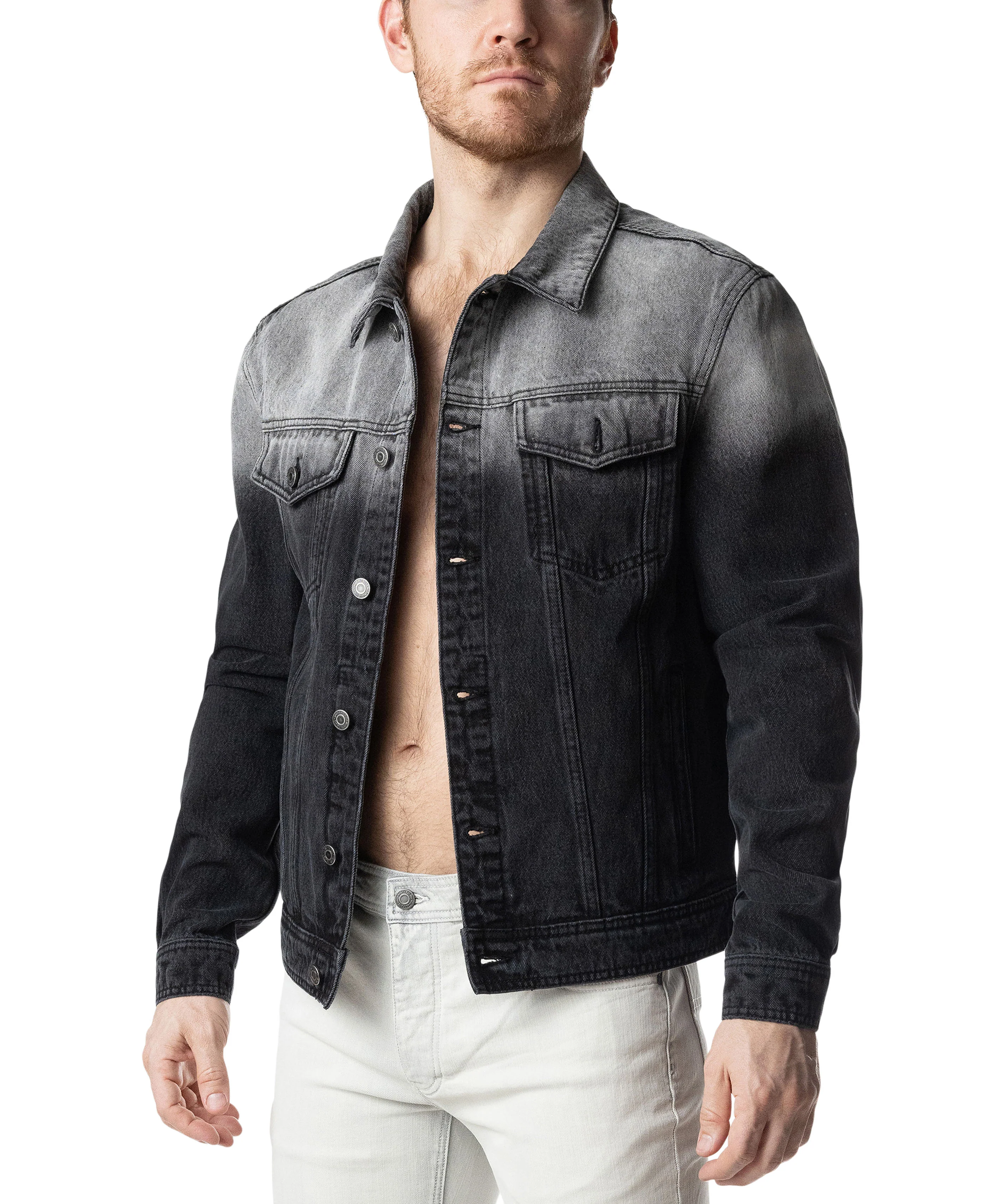 Oxidize Denim Jacket - Black/White - Image 5