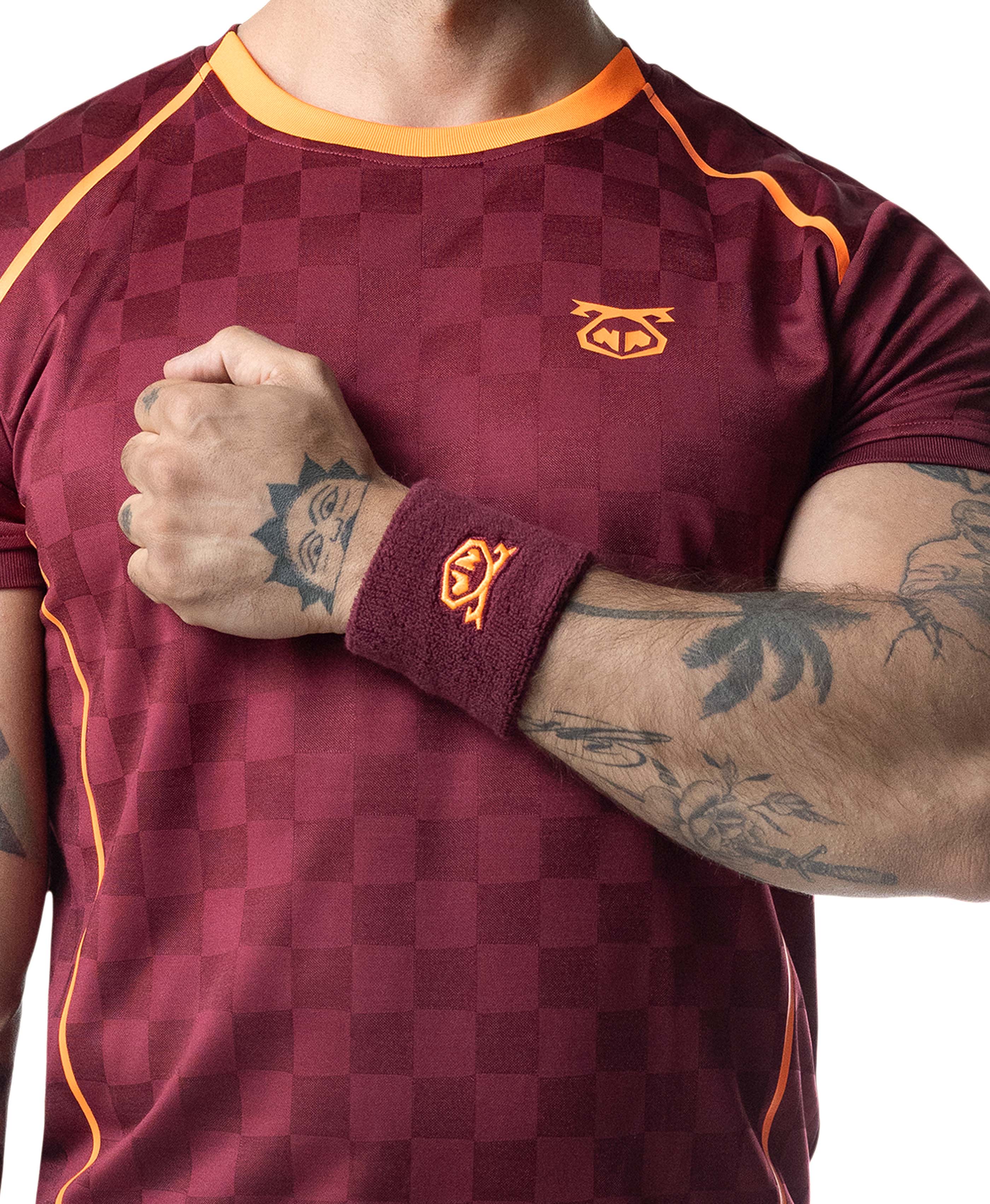 Snout Arm Band - Burgundy/Vibrant Orange - Image 3