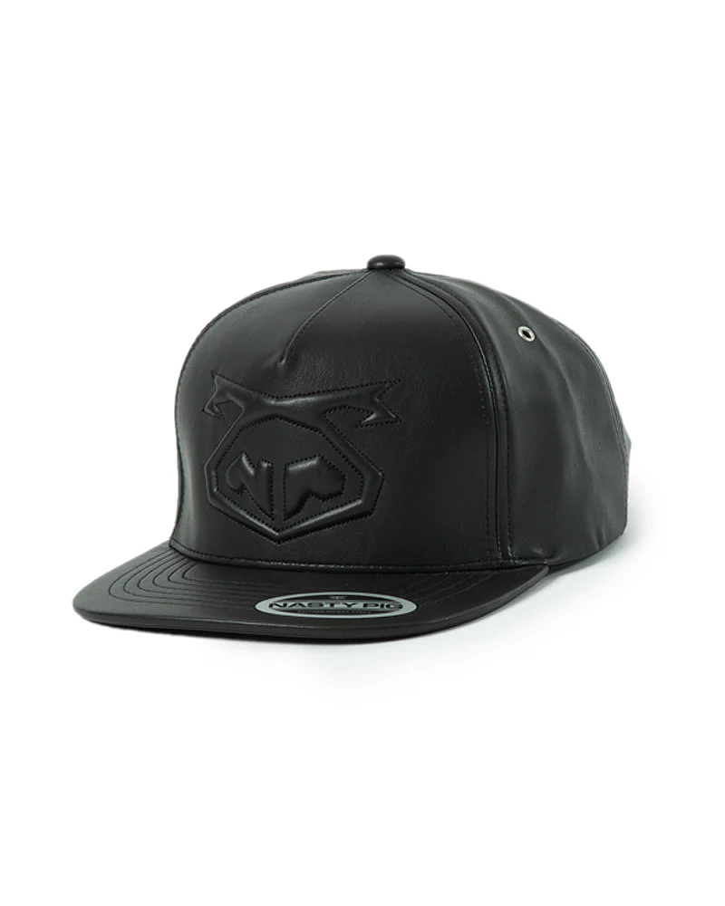 Snout Strapback Flat Brim - Black - Image 4