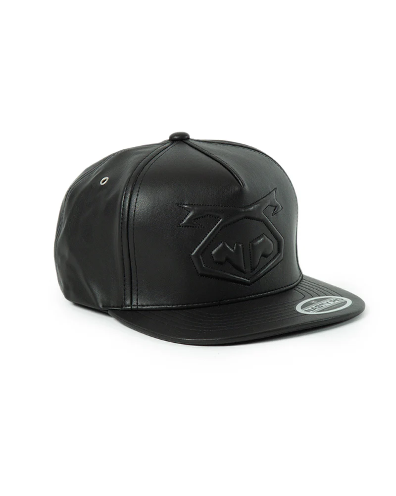Snout Strapback Flat Brim - Black - Image 5