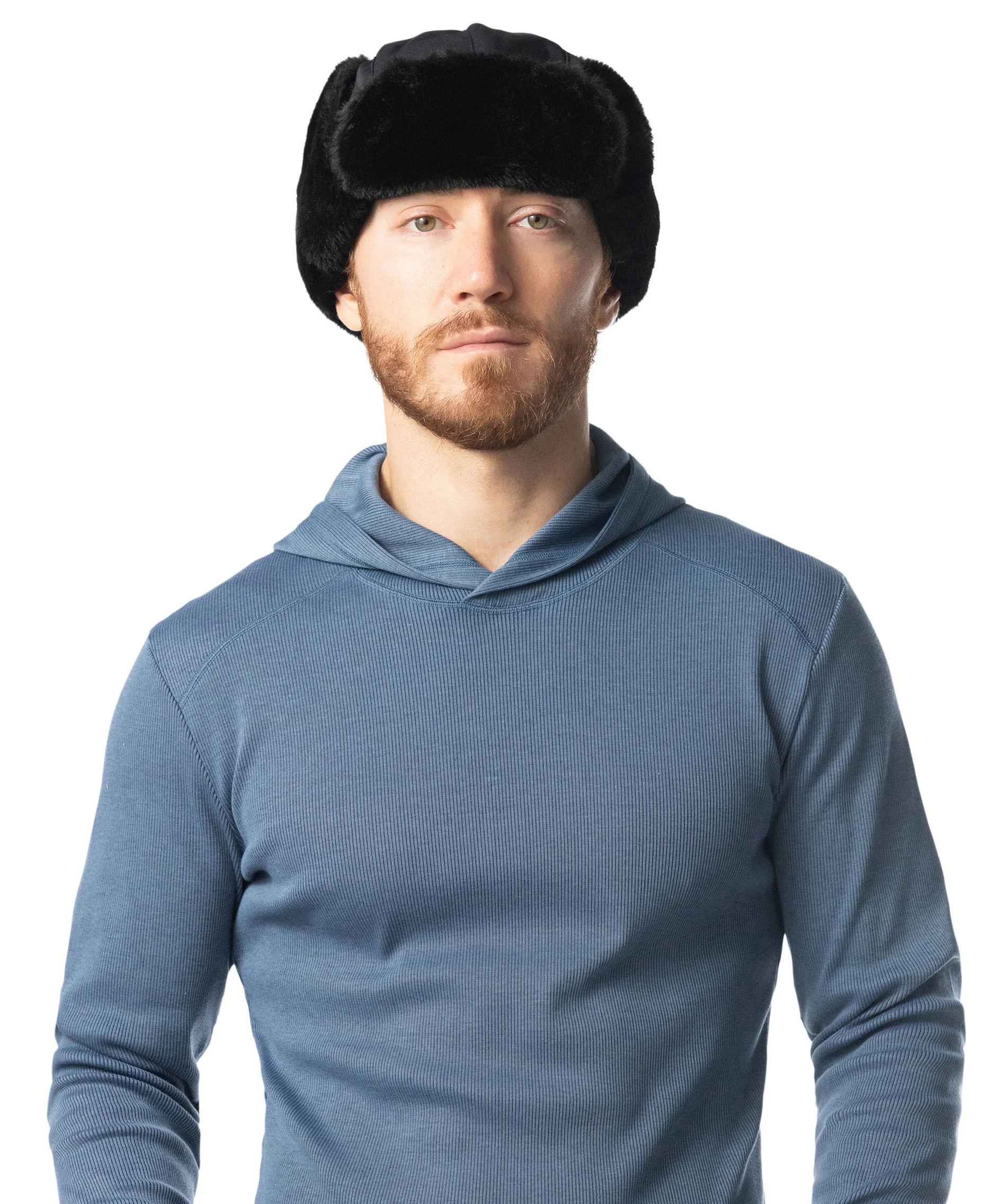 Teddy Trapper Hat - Black - Image 2
