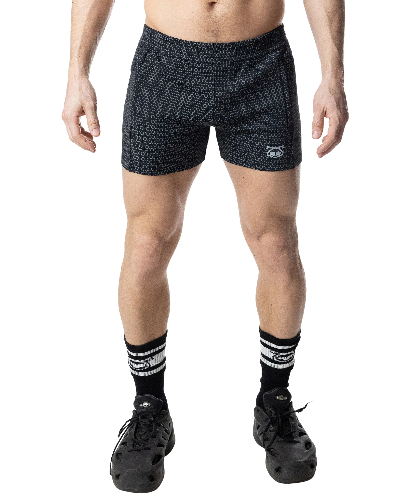 Youtility Rugby Short 2.0 - Grey Grid/Black