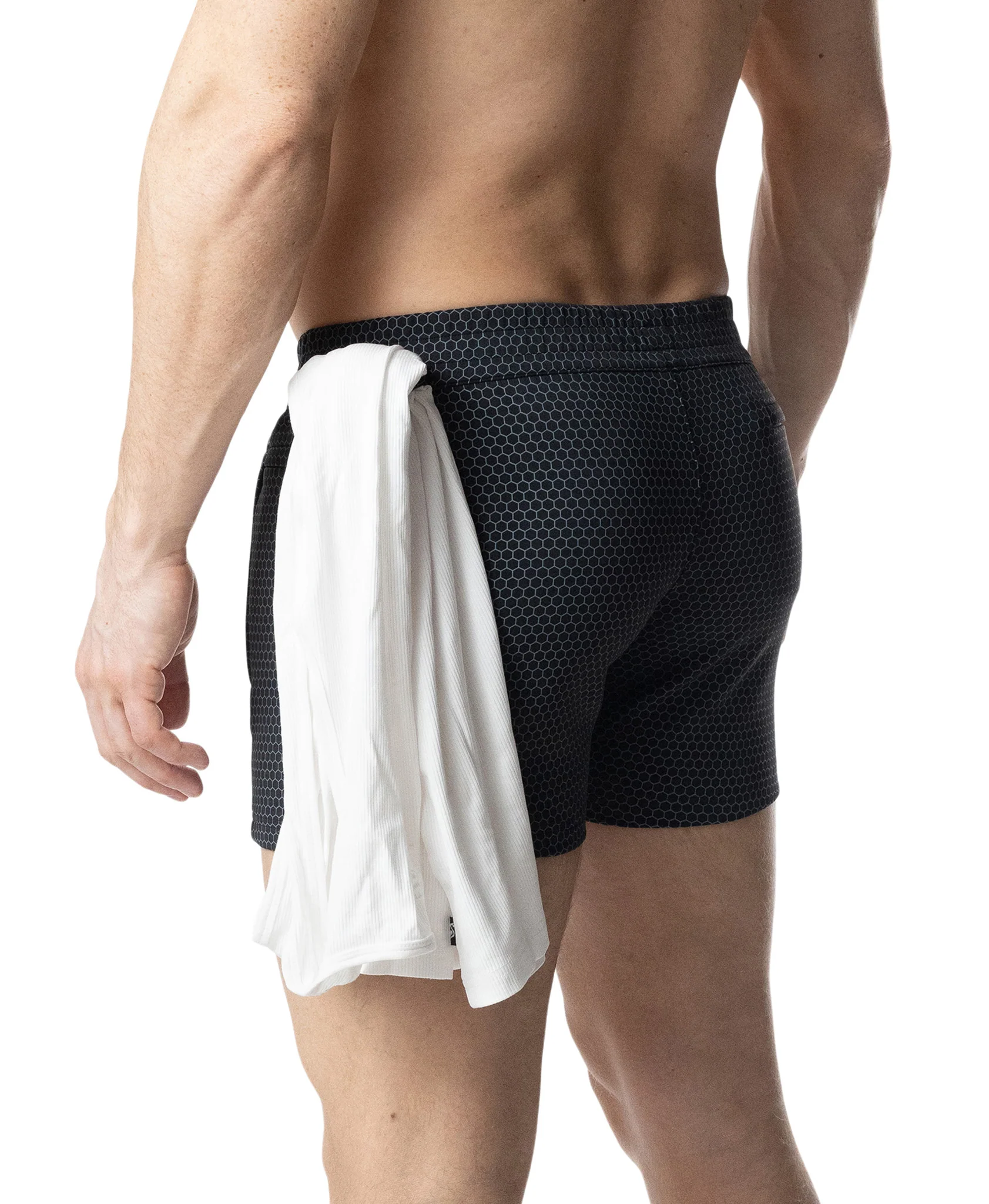 Youtility Rugby Short 2.0 - Grey Grid/Black - Image 3
