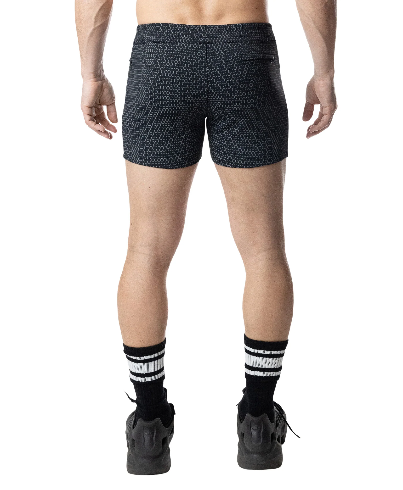Youtility Rugby Short 2.0 - Grey Grid/Black - Image 4